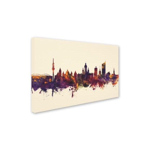 Michael Tompsett 'Leipzig Germany Skyline V' Canvas Art,30x47